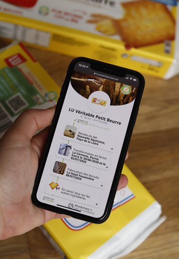 Aplicación móvil de Connecting Food mostrando trazabilidad