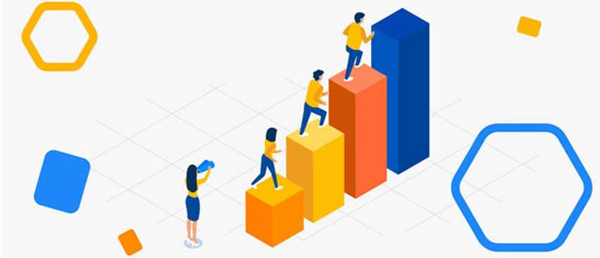 Ilustración sobre crecimiento personal y profesional